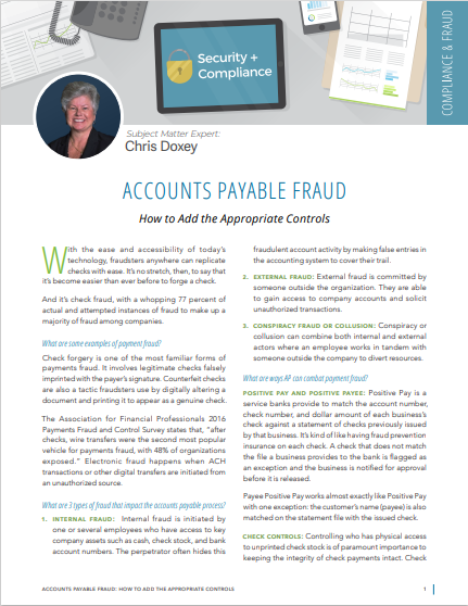 ACCOUNTS PAYABLE FRAUD